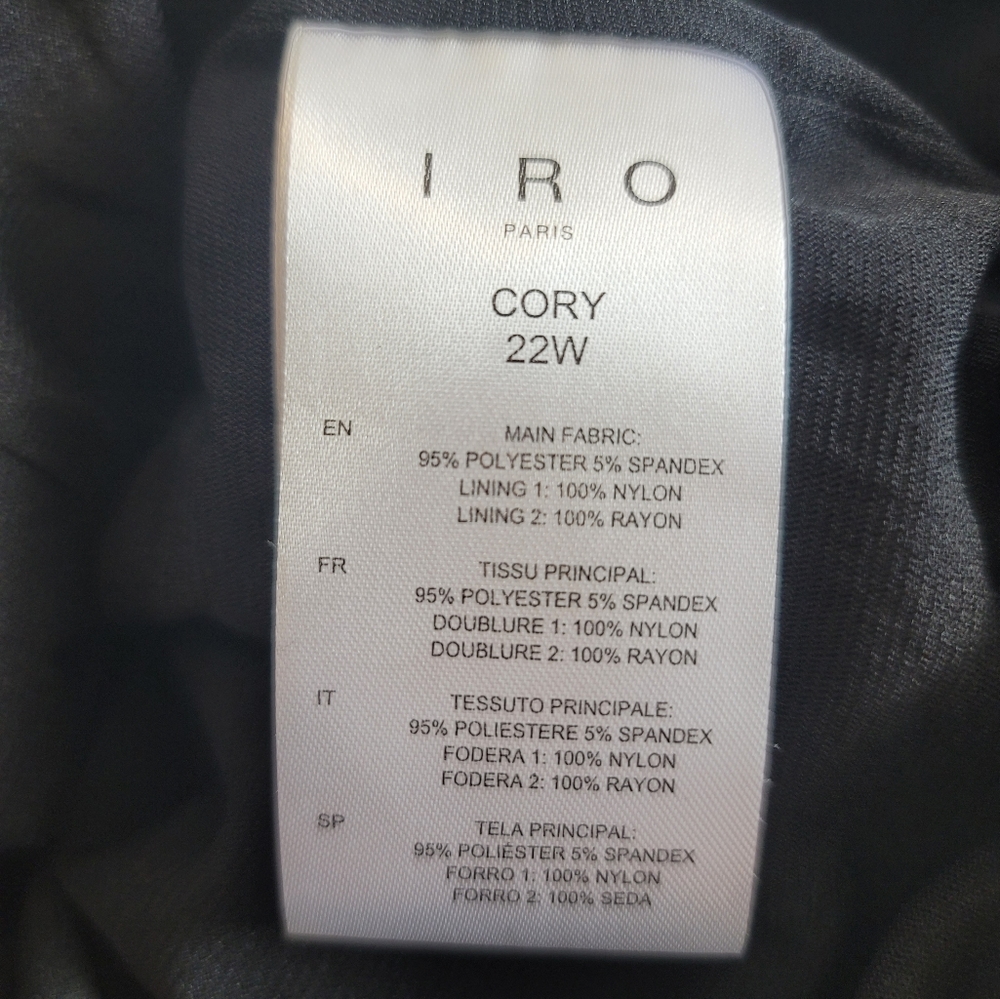 🆕️ IRO Cory Ruched Cloqué Mini Dress in Black - Picture 10 of 16